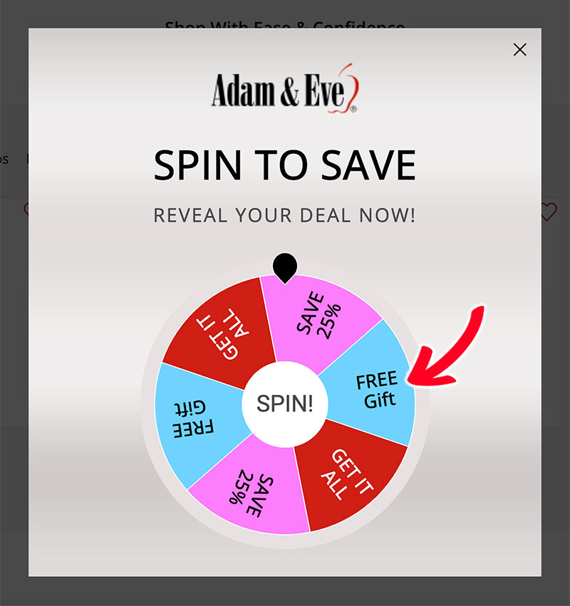 adam eve free gift spin