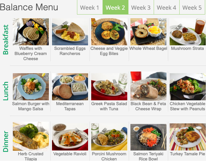 diet to go menu balance week 2