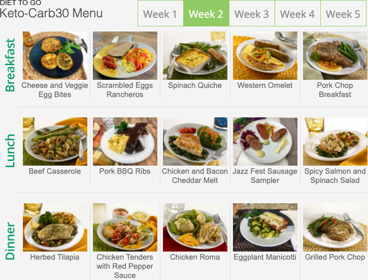 diet to go menu keto week 2