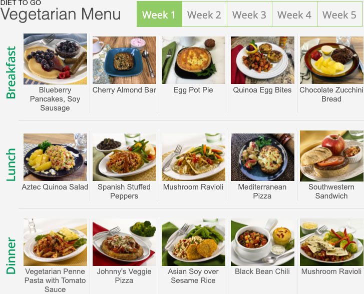 Diet to Go Menu: See 3 Weeks of Meals + Nutritional Info