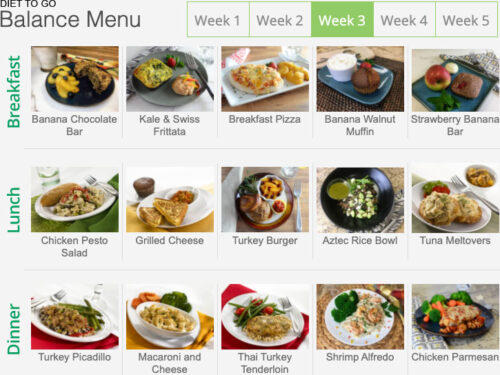 Diet to Go Menu: See 3 Weeks of Meals + Nutritional Info