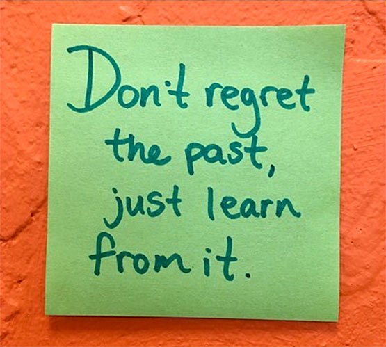 dont regret past learn quote