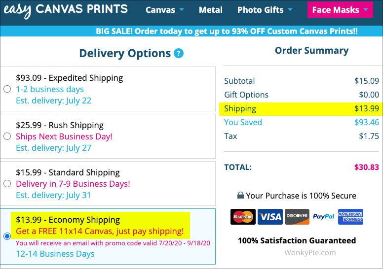 5 Easy Canvas Prints Promo Codes Free Shipping + 93 Off