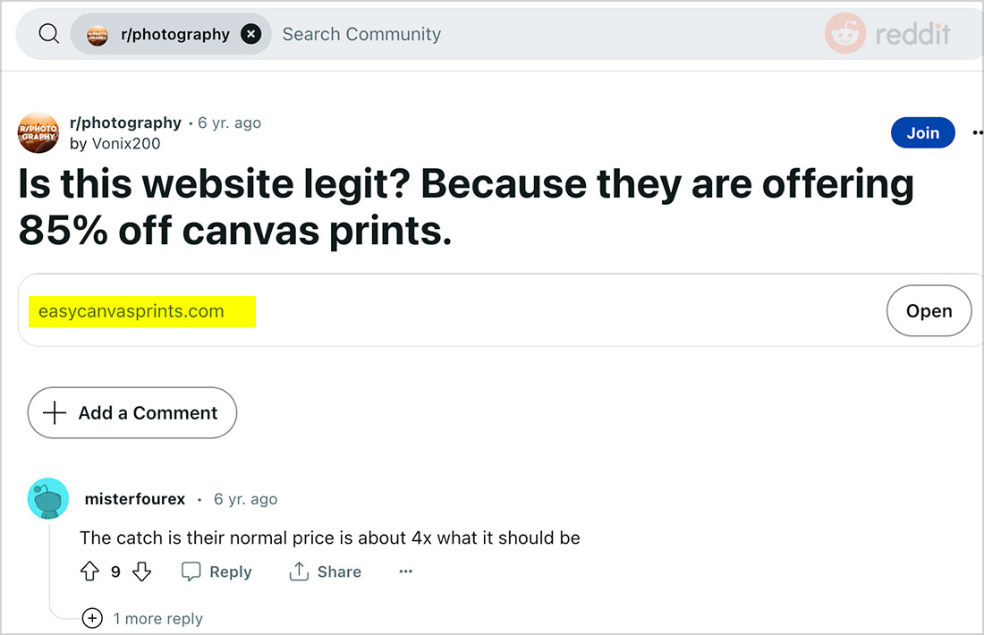 easy canvas prints legit reddit