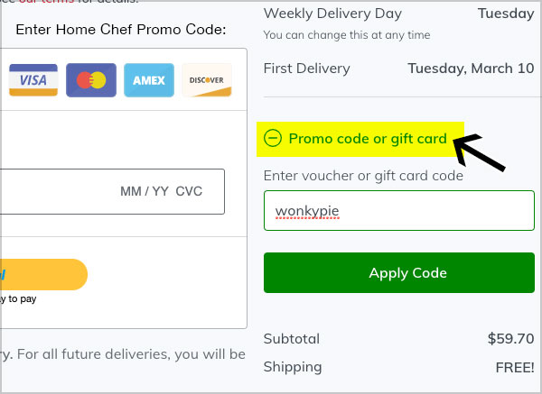 Promo Codes – Shef