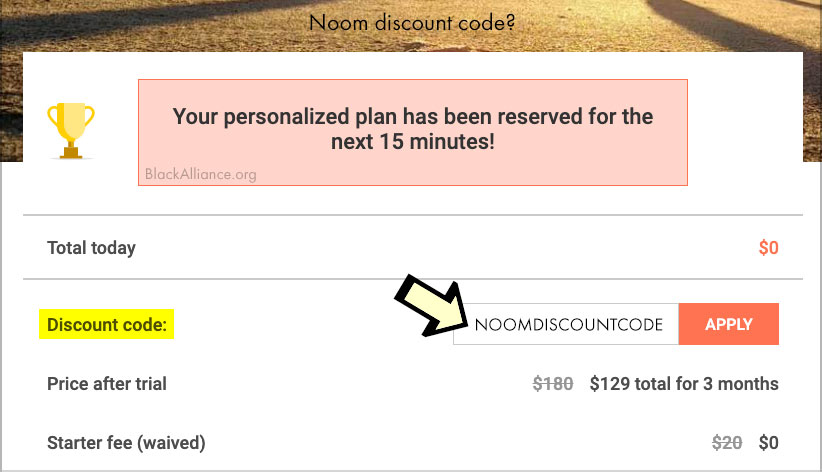 enter noom promo code