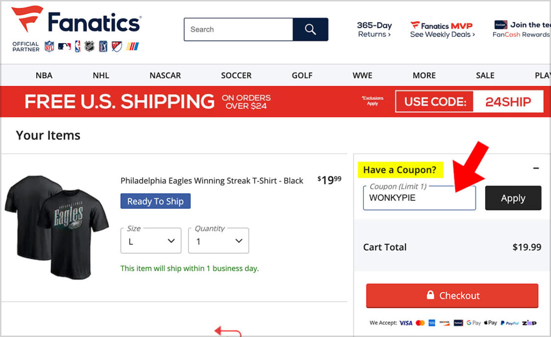 Fanatics Coupons January 2024