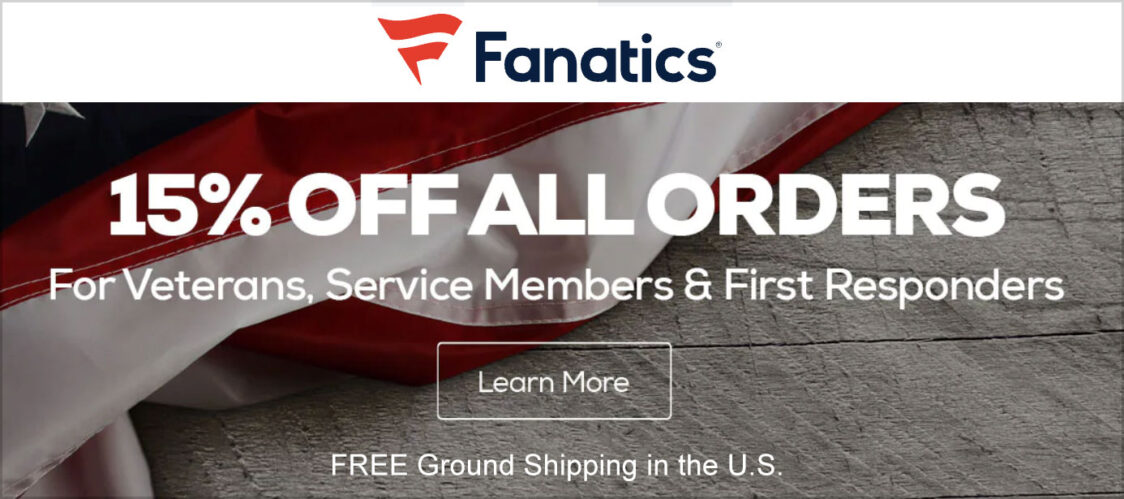 fanatics military discount