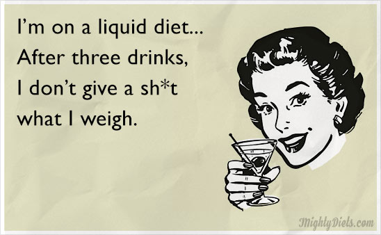 funny drinking diet quote pic