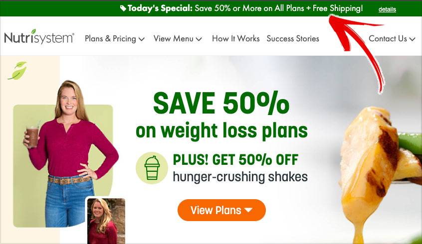 nutrisystem 50 off free shakes