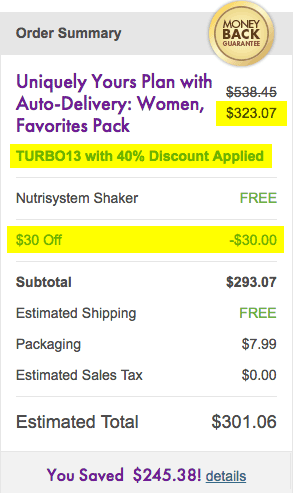 nutrisystem best promo code