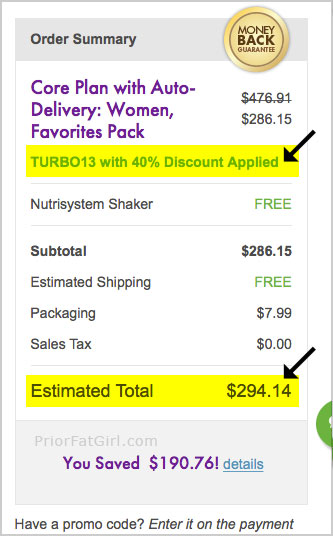 nutrisystem coupon 40