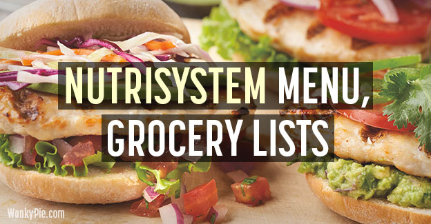 nutrisystem menu grocery lists
