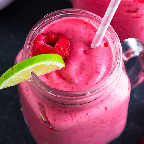 raspberry blueberry lime smoothie