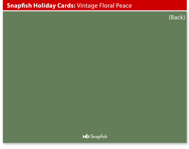 snapfish holiday cards vintage floral back