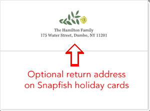 snapfish return address envelope