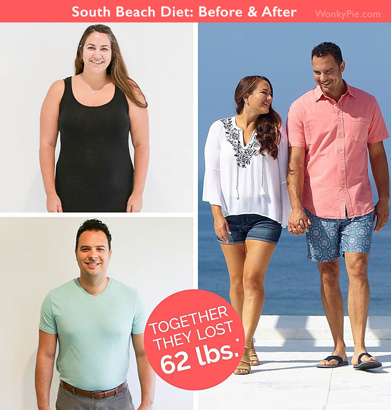 south beach diet before and after photo couple
