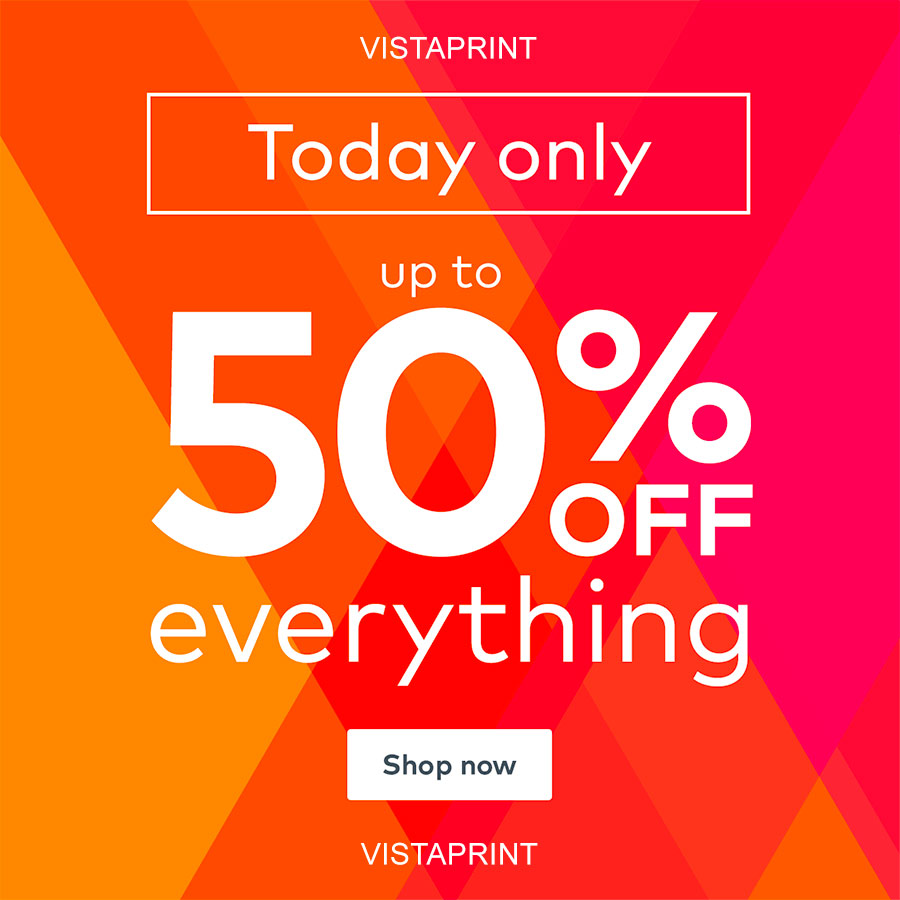 vistaprint 50 off sale