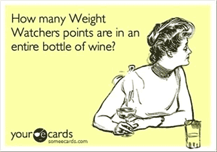 weight watchers points bottle wine