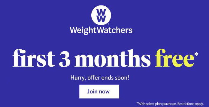 weightwatchers 3 months free promo