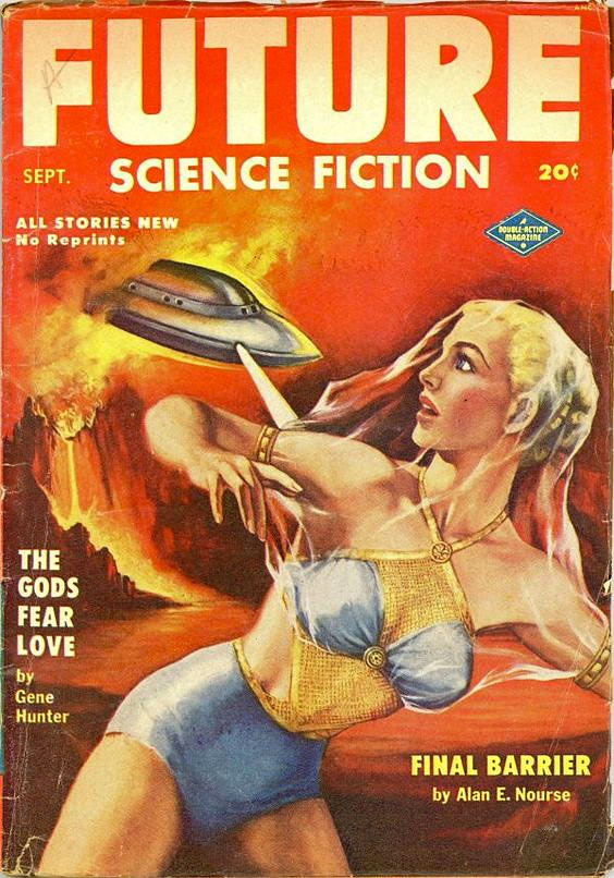 pulp cover sci fi woman