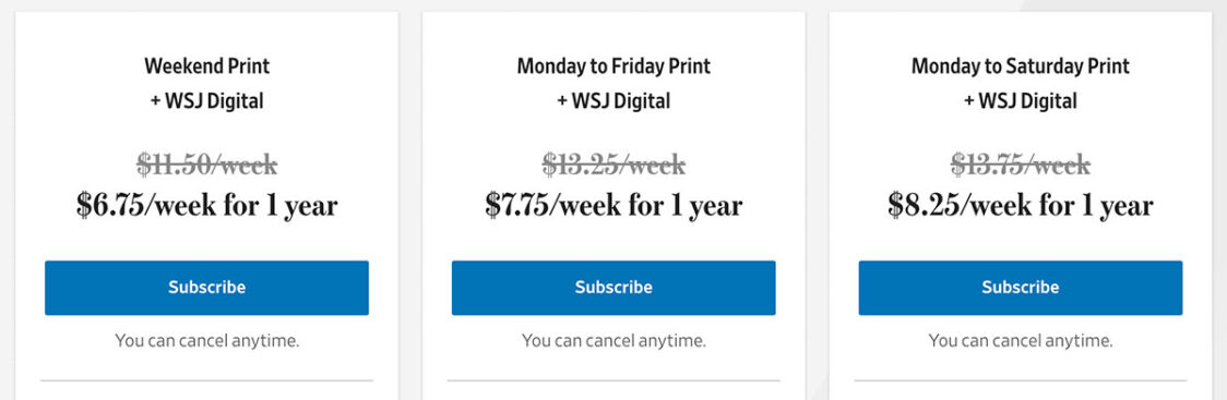 wsj print delivery deal