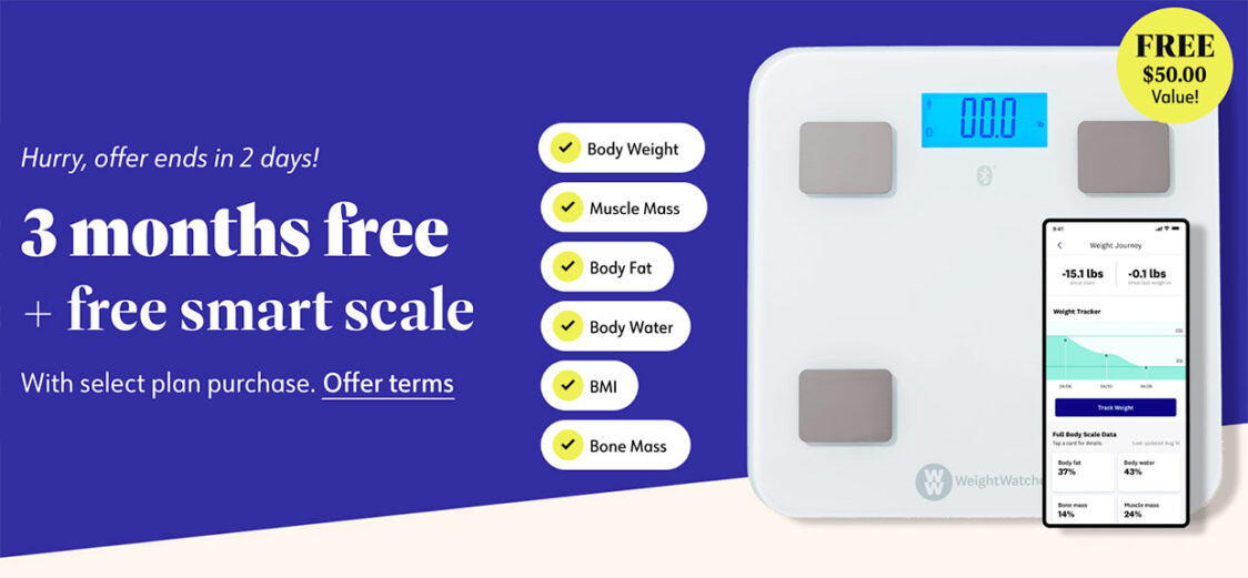 3 Free Months of Weight Watchers + Free Bluetooth Scale