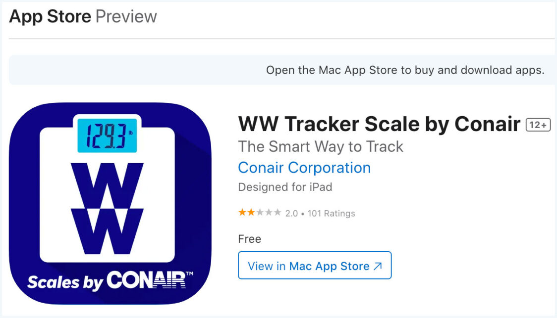 ww bluetooth scale app
