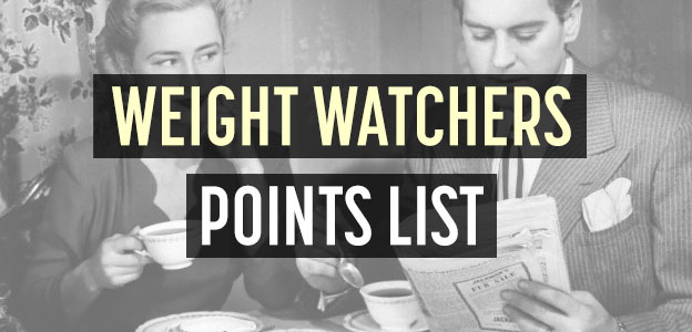 Weight Watchers Points List: 99 Most-Tracked Foods + Points